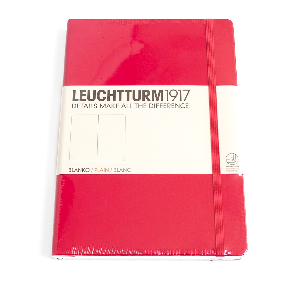 Leuchtturm, Medium, A5, Hardcover, Plain, Berry